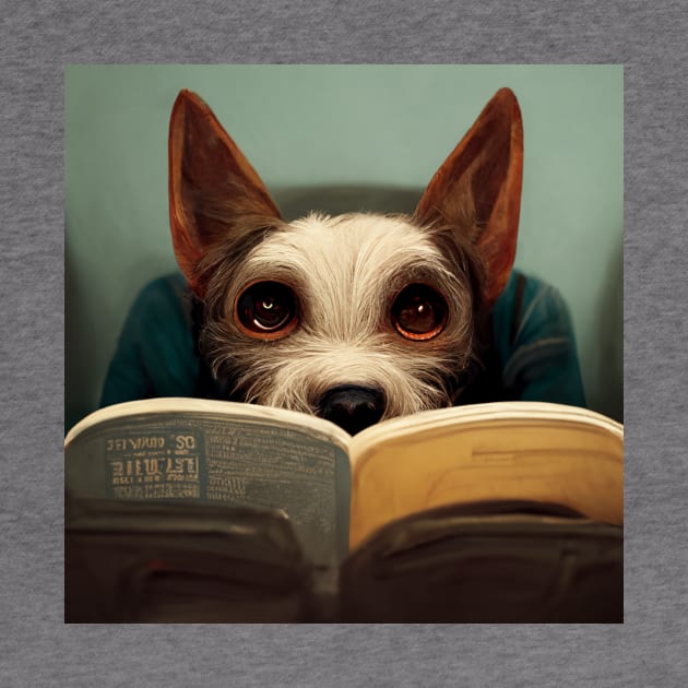 Bookish Pup by The Bark Side